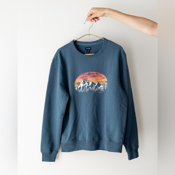 J. Crew Blue Mountain Graphic Crewneck Sweater - Picture 5 of 6